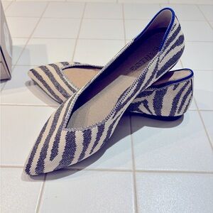 Rothy’s in Shimmer Zebra 7.5 The Point II New in Box